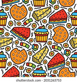 cookies pattern designs illustration for clothing, wallpapers, backgrounds, posters, books, banners and more