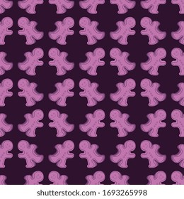Cookies pattern, illustration, vector on white background