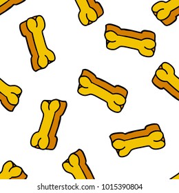 cookies for pets seamless doodle pattern