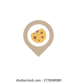 Cookies Point Logo Design Vector Template, Icon Symbol, Creative design concepts
