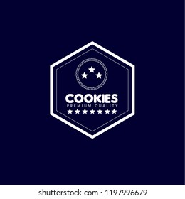 COOKIES premium quality stamp. quality sticker. vintage style
