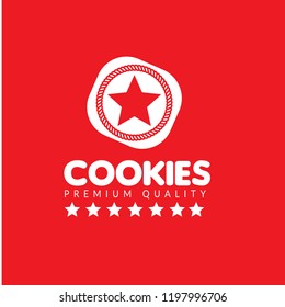 COOKIES premium quality stamp. quality sticker. vintage style