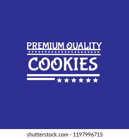 COOKIES premium quality stamp. quality sticker. vintage style