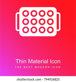 Cookies red and pink gradient material white icon minimal design