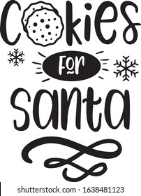 Cookies for Santa Christmas Greeting in a Banner