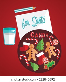 Cookies for Santa. Merry Christmas Santa Claus.