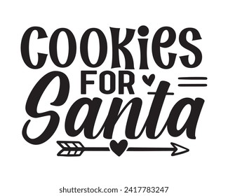 cookies for Santa typography design
