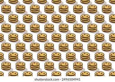Cookies seamless pattern background. Biscuit seamless pattern background