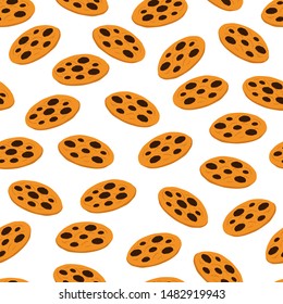 Cookies Seamless Pattern Background Vector Design