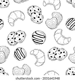galletitas sin problemas con estilo de dibujo manual o manual