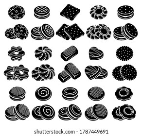 Cookies set. Collection icon cookies. Vector