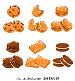 Cookies set. Vector