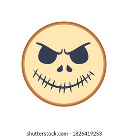 Cookies in the shape of a man's skull. Halloween food