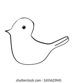 Tierförmige Kekse.Vogel. Geburtstag, Valentinstag, Baby-Dusche, Illustration Osterfest. Vektorillustration-Doppelgrafik auf transparentem und weißem Hintergrund. Gemütliches Zuhause.