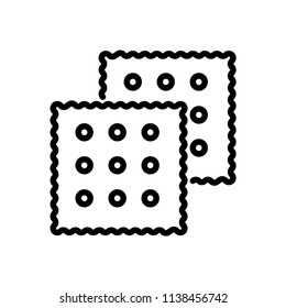 Cookies. Simple outline stroke design. Isolate on white background. Line vector.