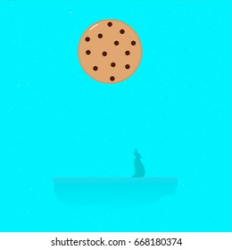 Cookies in the sky illustration. EPS 8