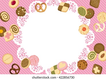 cookies stripe frame pink