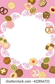 cookies stripe frame pink longitudinal