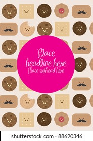 cookies template vector/illustration