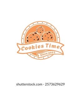 Cookies Time vintage logo inspirations. Creative cookie bakery logo design vector template illustration
