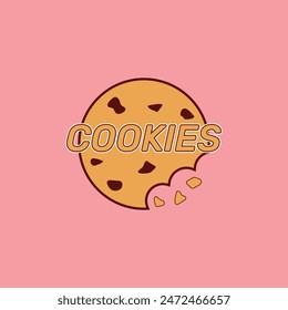 Cookies vector design logo template for food and cake business
