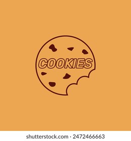 Cookies vector design logo template for food and cake business