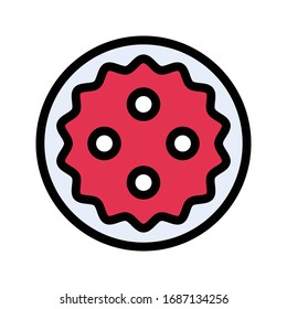 cookies vector flat color icon 