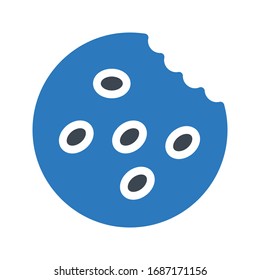 cookies vector glyph color icon 