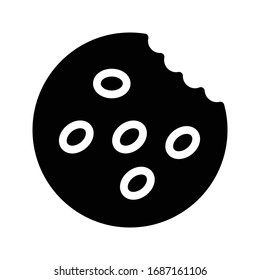 cookies vector glyph flat icon 