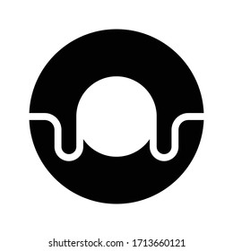 icono plano de glifo vectorial de cookies 