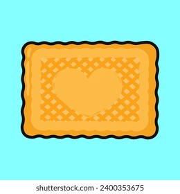 Cookies. Vector hand drawn cartoon kawaii character illustration icon. Isolated on blue background. Cookies character concept