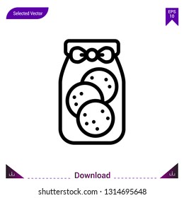 cookies vector icon. Best modern, simple, isolated,Gift, flat icon for website design or mobile applications, UI / UX design vector format