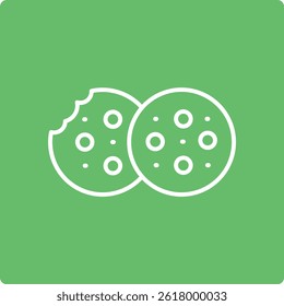 Ícone do vetor de cookies. Pode ser usado para impressão, aplicativos móveis e da Web.