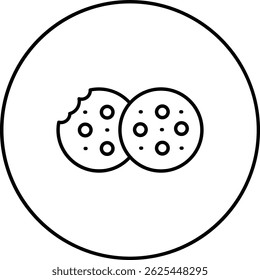 Icono de Vector de cookies. Se puede utilizar para aplicaciones de impresión, móviles y de Web.