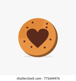 Cookies vector icon design with love 
