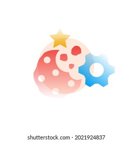 Galletas. Icono del vector en el estilo de gradiente