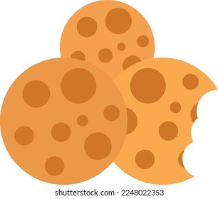 Cookies Vector Icon, Website cookies, website snack icon, dessert vector icon, snack flat icon

