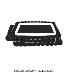 Cookies vector icon.Black vector icon isolated on white background cookies.