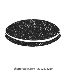 Icono vector Cookies.Icono vector negro aislado en cookies de fondo blanco.