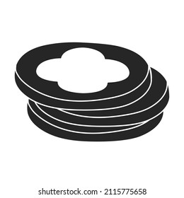 Cookies vector icon.Black vector icon isolated on white background cookies.