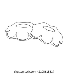 Cookies vector icon.Outline vector icon isolated on white background cookies.