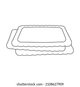 Cookies, Vektorsymbol.Umrisslinie, Vektorsymbol einzeln auf weißem Hintergrund.