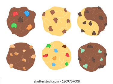 Cookies, vector illustration, isolated, on white background