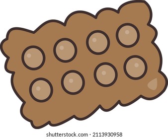cookies Vector illustration on a transparent background.Premium quality symmbols.Vector line flat icon for concept and graphic design.
