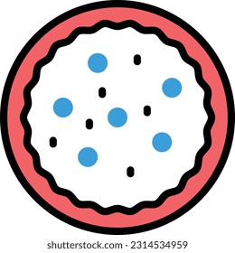 cookies Vector illustration on a transparent background. Premium quality symmbols. Line Color vector icons for concept and graphic design.