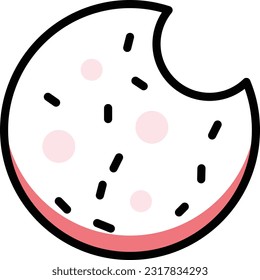 cookies Vector illustration on a transparent background. Premium quality symmbols. Line Color vector icons for concept and graphic design.