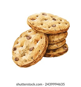 cookies vector illustration in watercolour style