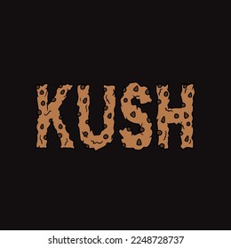 galletas vectorial kush palabra texto letra de la tarta alga de cera de aceite