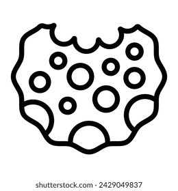 Cookies Vector Line Icon Design