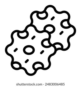 Cookies Vector Line Icon Design